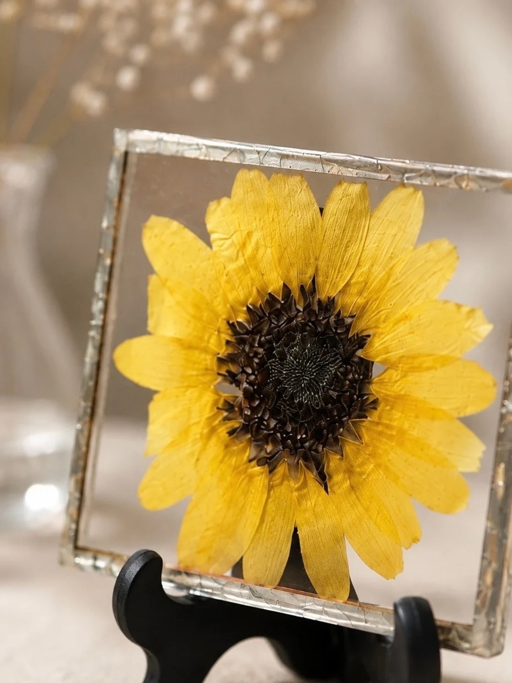 Botanical sunflower frame